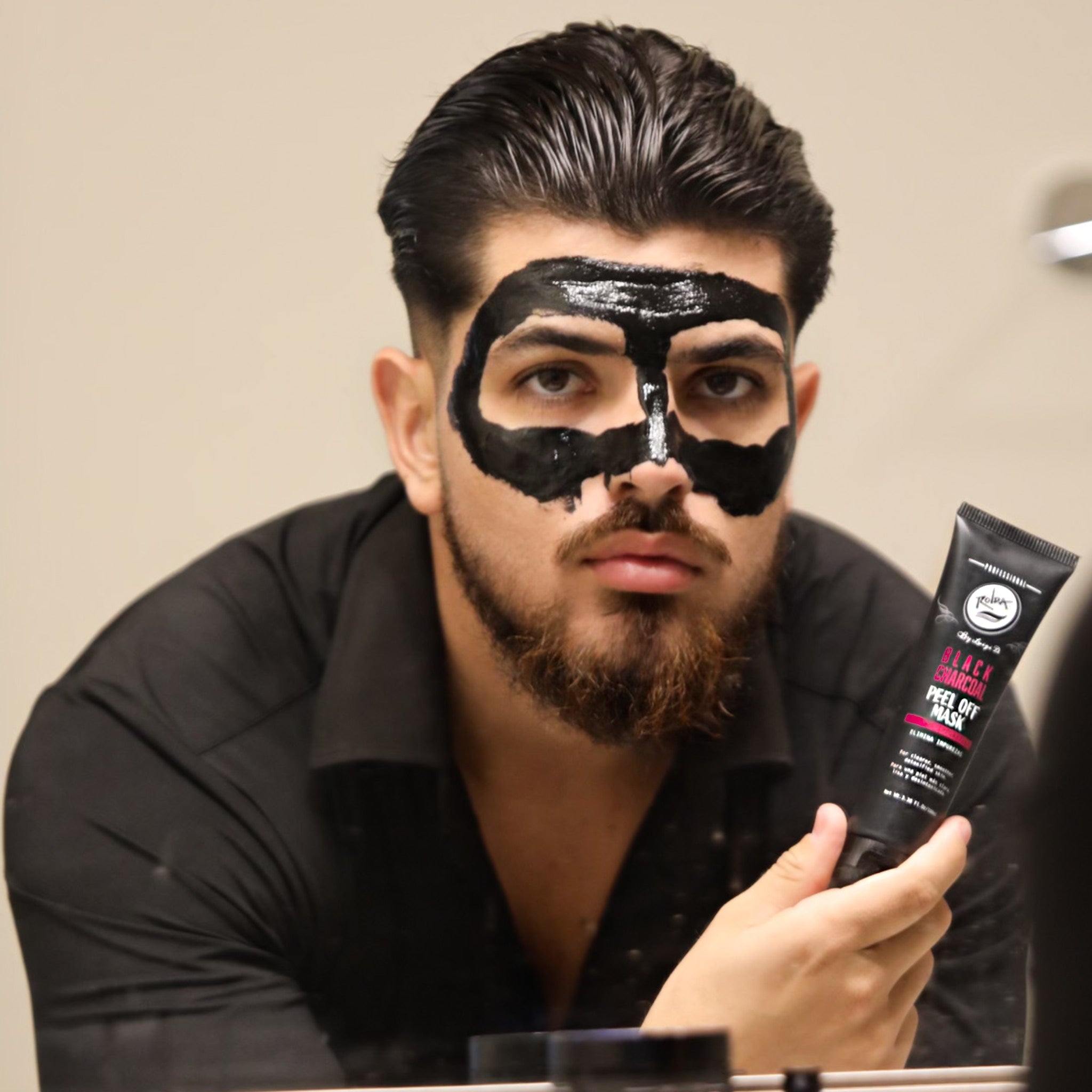 Buy the Black Charcoal Peel-Off Face Mask For Men – Rolda